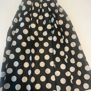 Eliza J Black Maxi A-Line Pleated Skirt for Cocktail